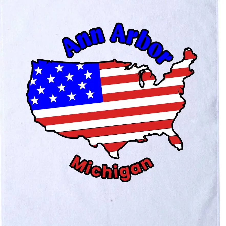 Ann Arbor Michigan Platinum Collection Golf Towel