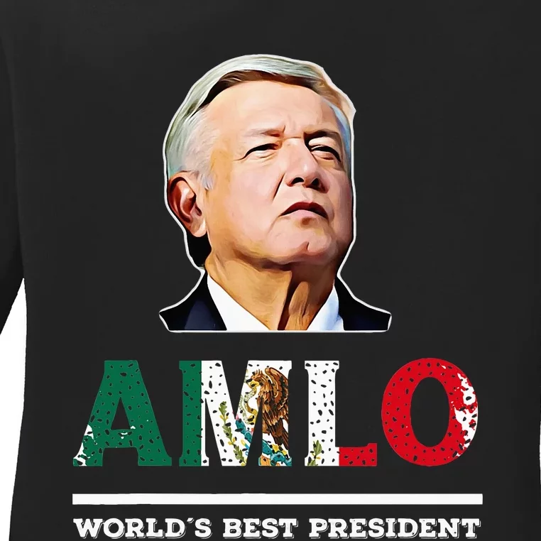 Amlo Andres Manuel Lopez Obrador Mexican Ladies Long Sleeve Shirt