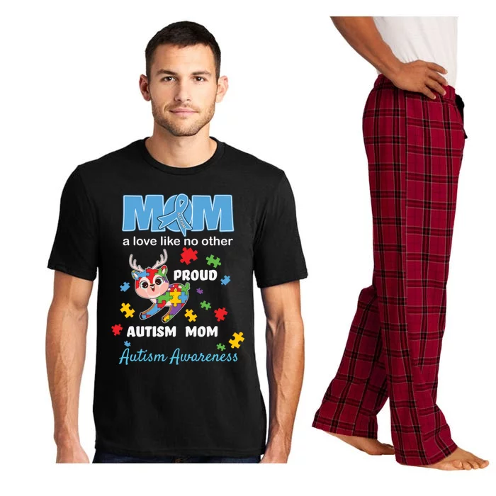 Autism Awareness Mom Mother Love Proud Autism Mama Deer Cool Gift Pajama Set