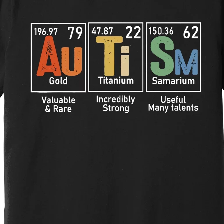 Autism Awareness Month Periodic Table Elements Premium T-Shirt