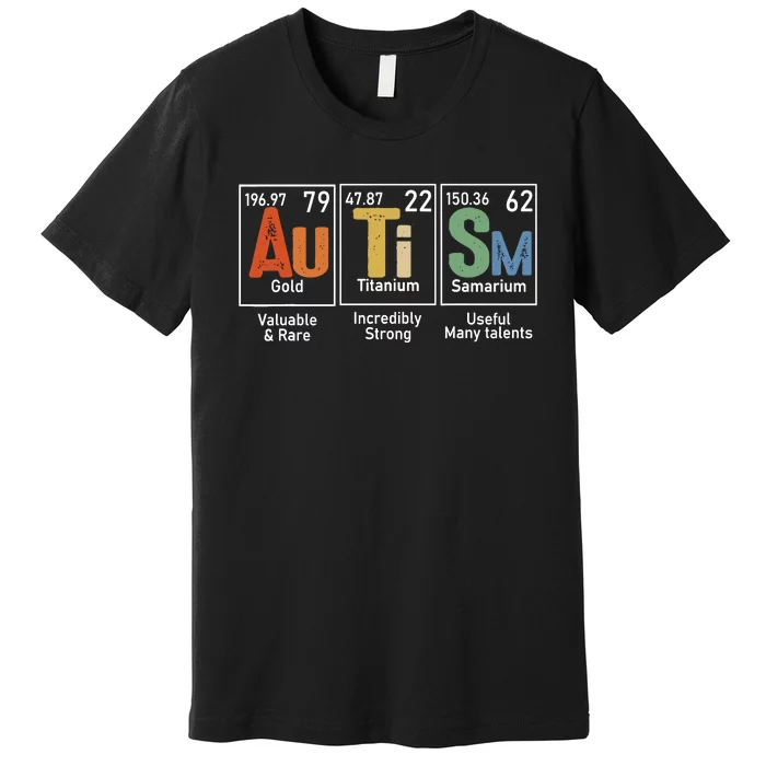 Autism Awareness Month Periodic Table Elements Premium T-Shirt