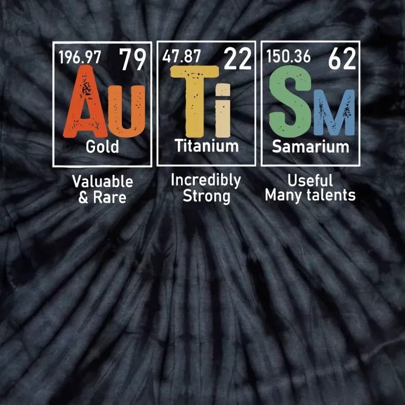 Autism Awareness Month Periodic Table Elements Tie-Dye T-Shirt