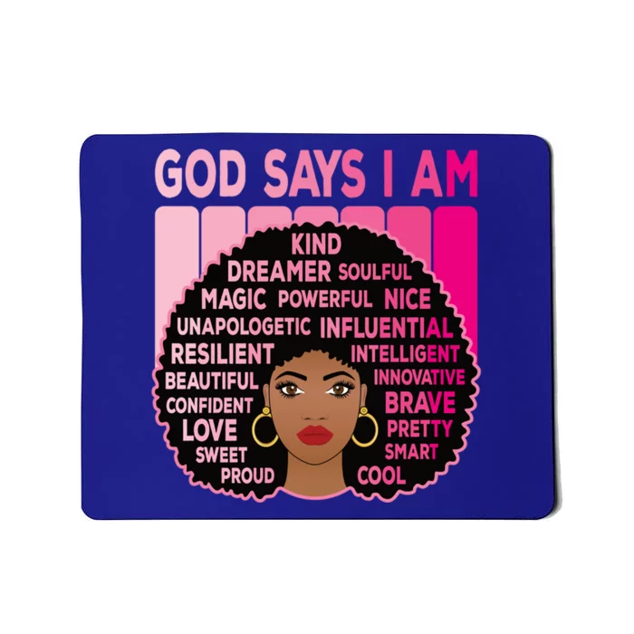 Afro American Melanin Black Pride Pink African Gift Mousepad