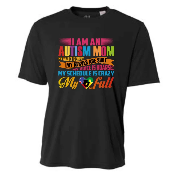 Autism Awareness Month I Am An Autism Mom Gift Cooling Performance Crew T-Shirt