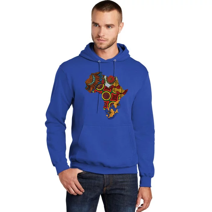 Ankara African Map By Berts Great Gift Tall Hoodie