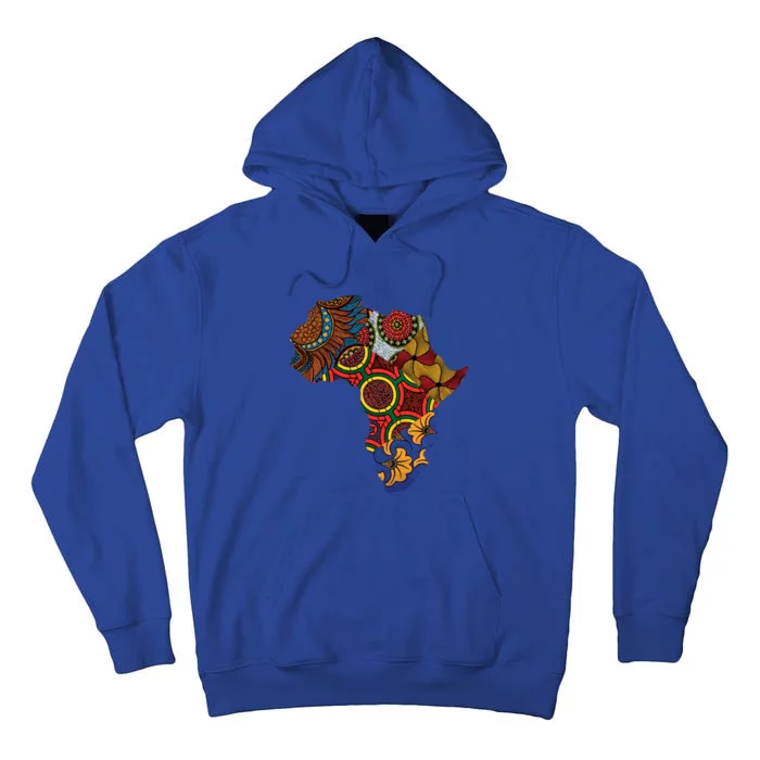 Ankara African Map By Berts Great Gift Tall Hoodie