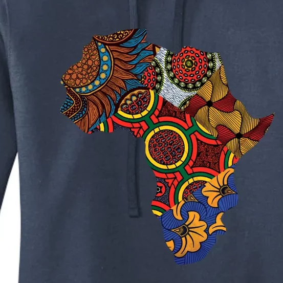 Ankara African Map By Berts Great Gift Women's Pullover Hoodie