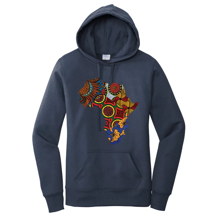 Ankara African Map By Berts Great Gift Women's Pullover Hoodie