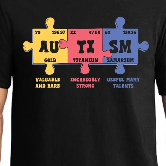 Autism Awareness Month Elets Periodic Table Design Funny Gift Pajama Set