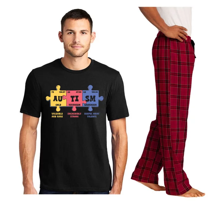 Autism Awareness Month Elets Periodic Table Design Funny Gift Pajama Set