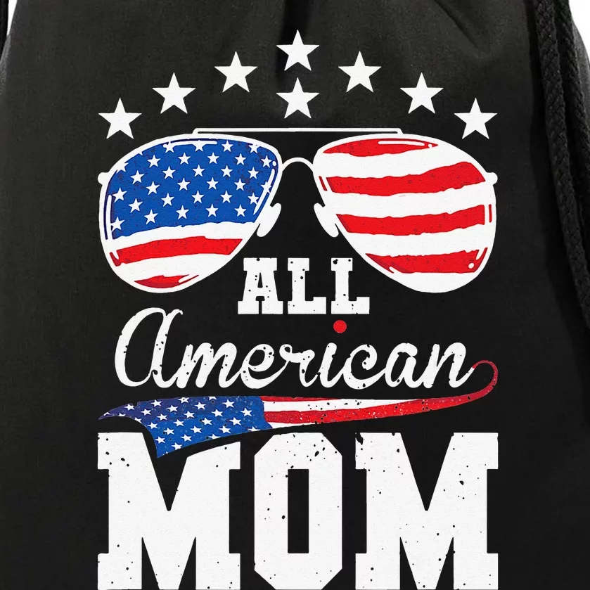 All American Mom 4th of July Matching Family Drawstring Bag