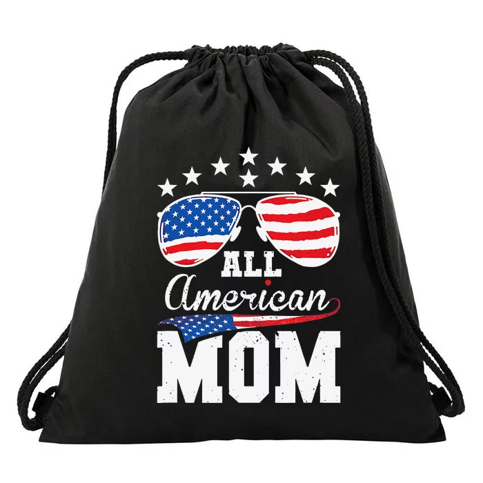 All American Mom 4th of July Matching Family Drawstring Bag