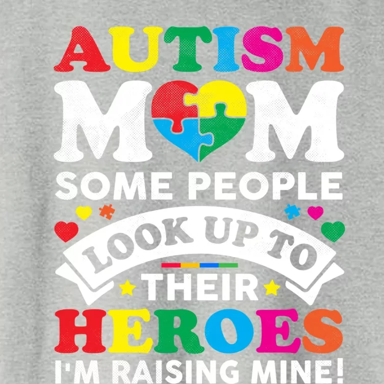 Autism Awareness Mom MotherS Day Proud Autism Mom Funny Gift Women's Crop Top Tee