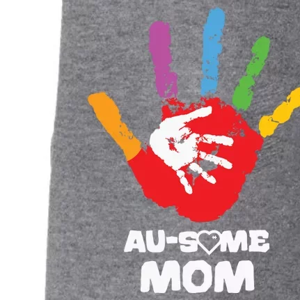 Awesome Autism Mom Ausome Hand Doggie 3-End Fleece Hoodie