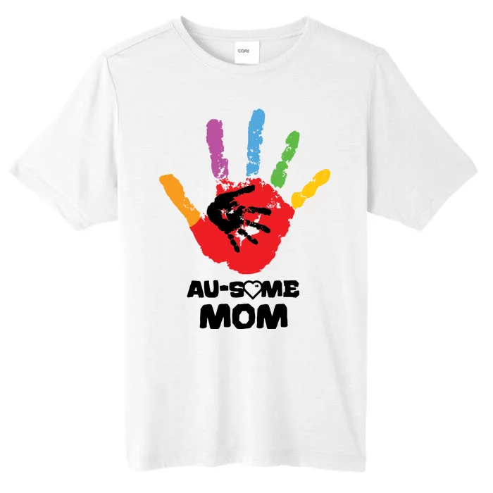 Awesome Autism Mom Ausome Hand ChromaSoft Performance T-Shirt