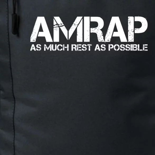 AMRAP As Much Rest As Possible Funny Motivation Daily Commute Backpack