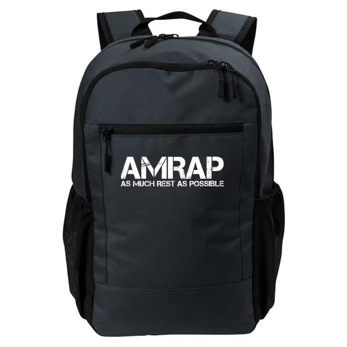 AMRAP As Much Rest As Possible Funny Motivation Daily Commute Backpack