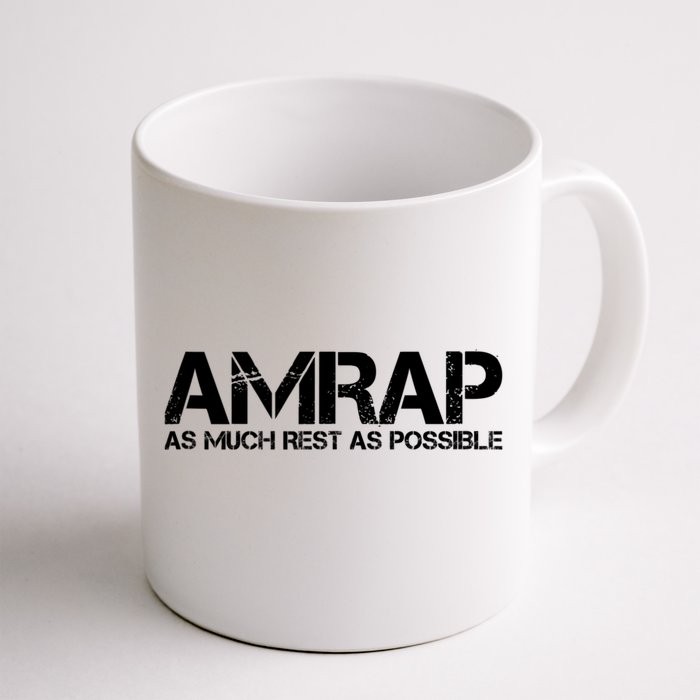 AMRAP As Much Rest As Possible Funny Motivation Front & Back Coffee Mug