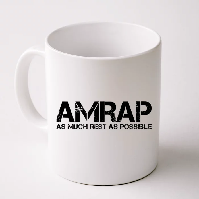 AMRAP As Much Rest As Possible Funny Motivation Front & Back Coffee Mug