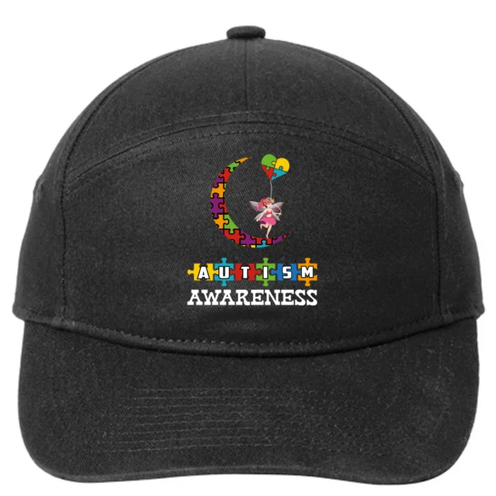 Autism Awareness Month Gift For Mon Puzzle 7-Panel Snapback Hat