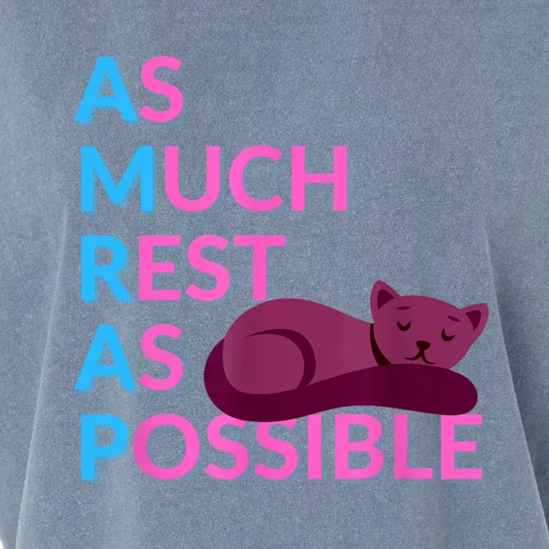 AMRAP As Much Rest As Possible Funny Motivation Garment-Dyed Women's Muscle Tee