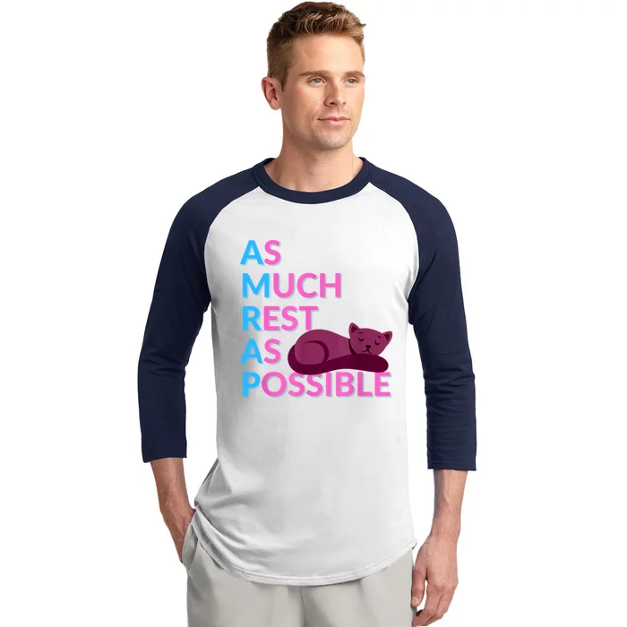 AMRAP As Much Rest As Possible Funny Motivation Baseball Sleeve Shirt