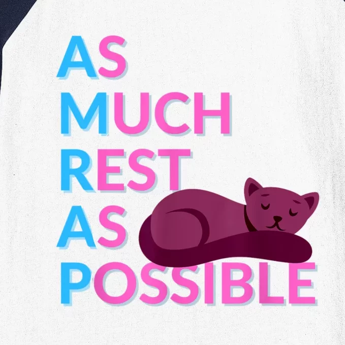 AMRAP As Much Rest As Possible Funny Motivation Baseball Sleeve Shirt