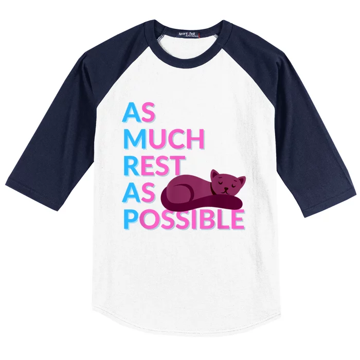 AMRAP As Much Rest As Possible Funny Motivation Baseball Sleeve Shirt