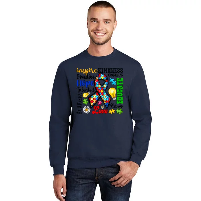 Autism Awareness Mashup Logo Tall Sweatshirt