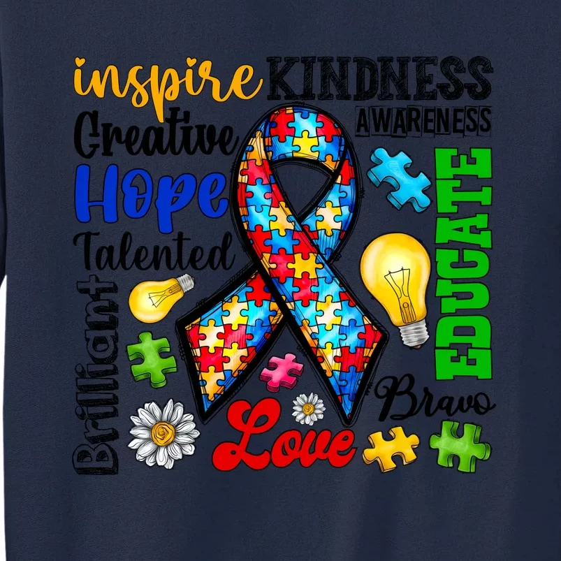 Autism Awareness Mashup Logo Tall Sweatshirt