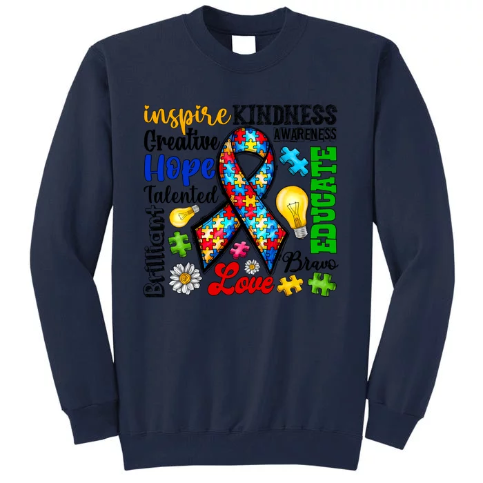 Autism Awareness Mashup Logo Tall Sweatshirt