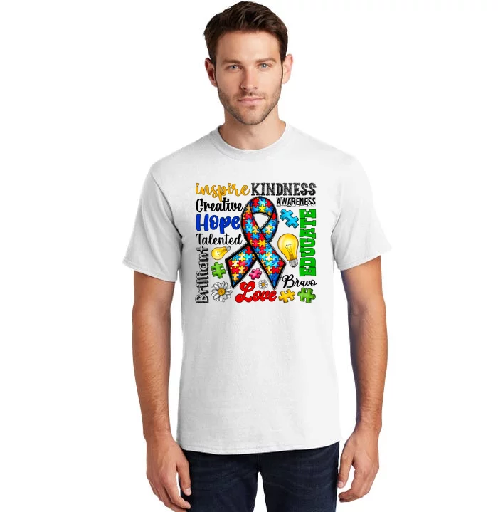 Autism Awareness Mashup Logo Tall T-Shirt