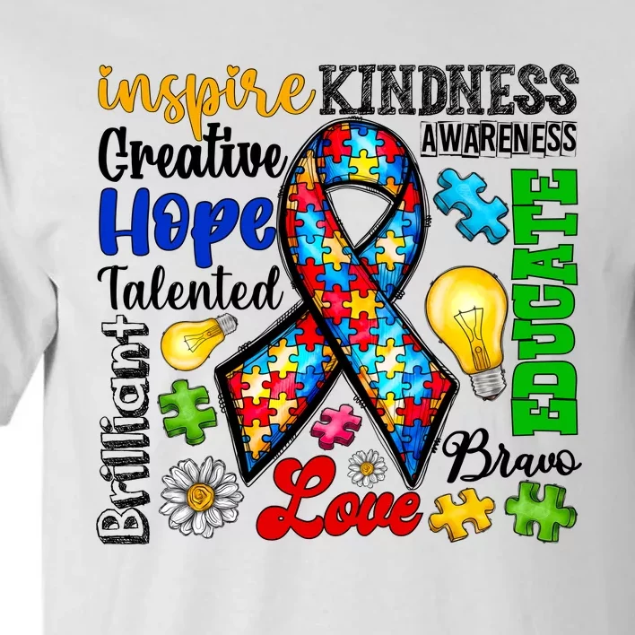 Autism Awareness Mashup Logo Tall T-Shirt