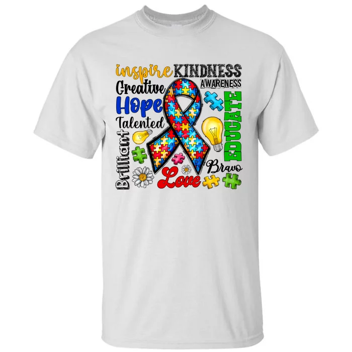 Autism Awareness Mashup Logo Tall T-Shirt