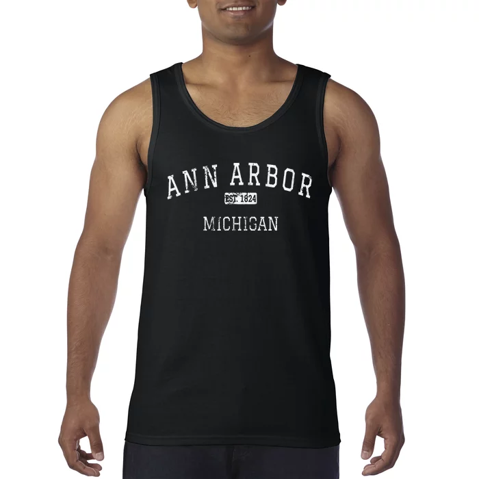 Ann Arbor Michigan Mi Vintage Tank Top