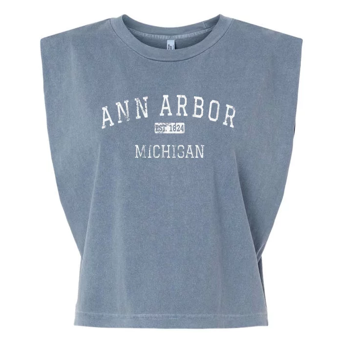 Ann Arbor Michigan Mi Vintage Garment-Dyed Women's Muscle Tee