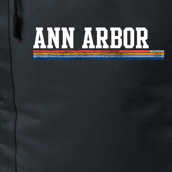 Ann Arbor Michigan Retro Logo Daily Commute Backpack