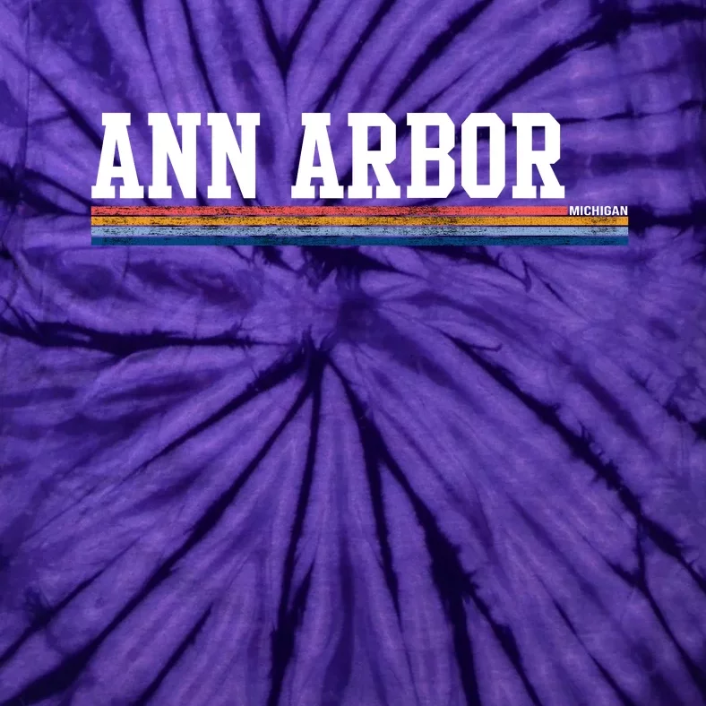 Ann Arbor Michigan Retro Logo Tie-Dye T-Shirt