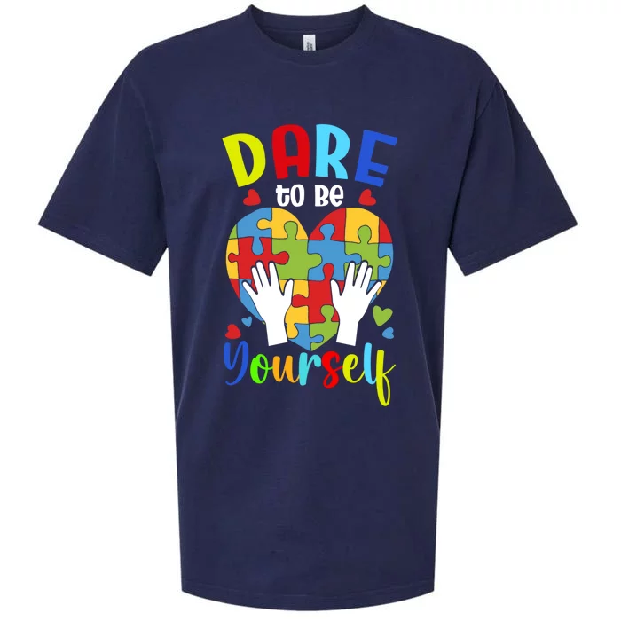 Autism Awareness Month Dare To Be Yours Autism Cute Gift Sueded Cloud Jersey T-Shirt