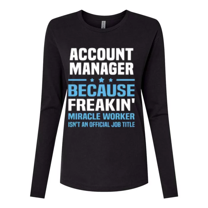 Account Ager Miracle Worker Isnt Job Title Gift Womens Cotton Relaxed Long Sleeve T-Shirt