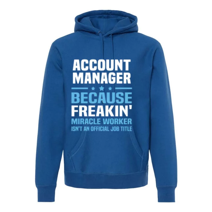 Account Ager Miracle Worker Isnt Job Title Gift Premium Hoodie