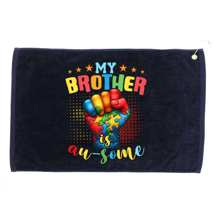 Autism Awareness Month And Brother Acceptance Autism Gift Grommeted Golf Towel