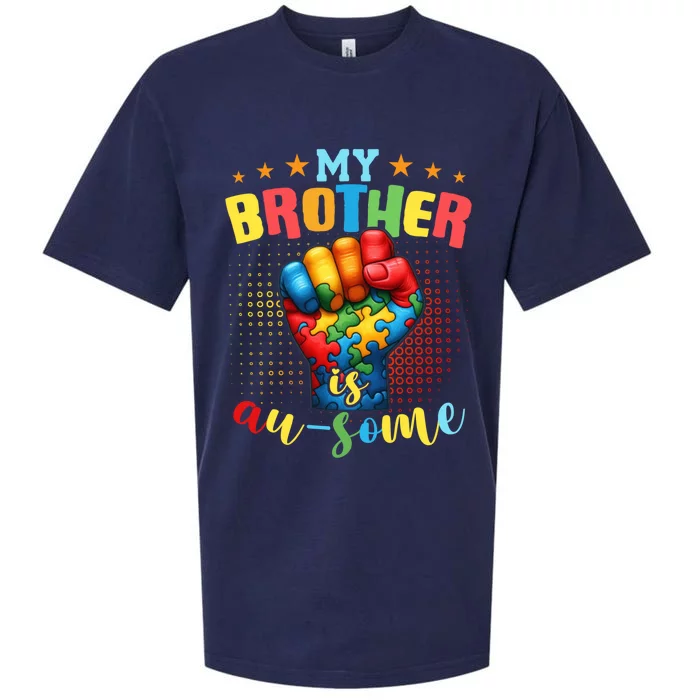 Autism Awareness Month And Brother Acceptance Autism Gift Sueded Cloud Jersey T-Shirt