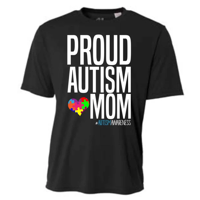 Autism Awareness Month Proud Autism Mom Gift Cooling Performance Crew T-Shirt