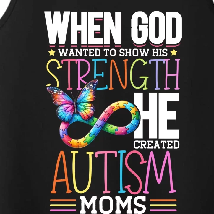 Autism Awareness Month And Mom Acceptance Autism Gift Performance Tank