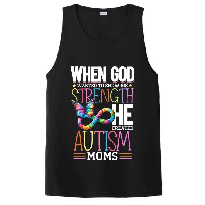 Autism Awareness Month And Mom Acceptance Autism Gift Performance Tank