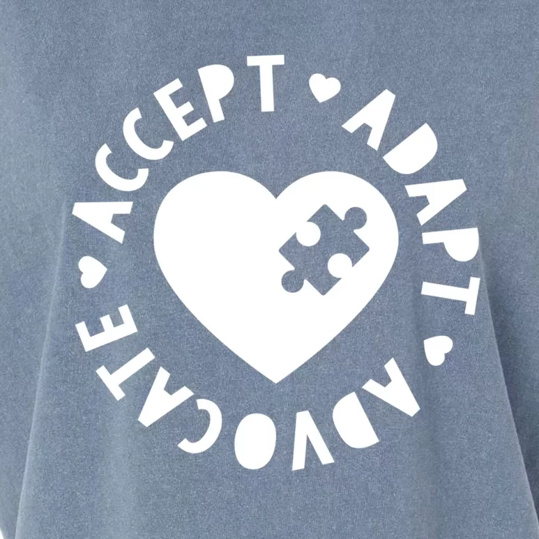 Autism Awareness Month Accept Adapt Advocate Autism Gift Meaningful Gift Garment-Dyed Women's Muscle Tee