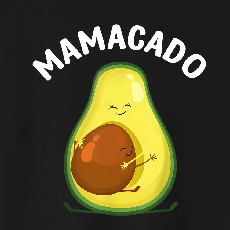 Avocado Art Mama Mom Vegan Guacamole Avocado Lover Women's Crop Top Tee