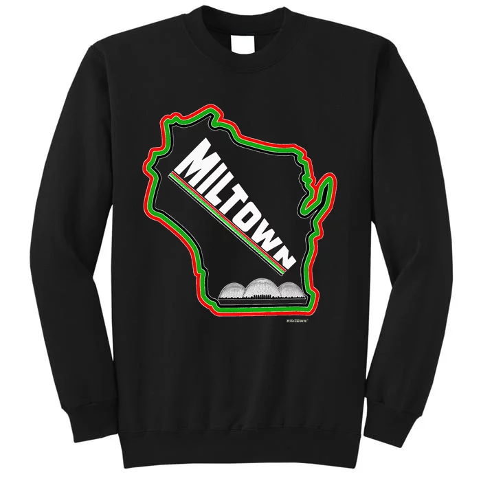 African American Multicolor Wisconsin Miltown Map Tall Sweatshirt