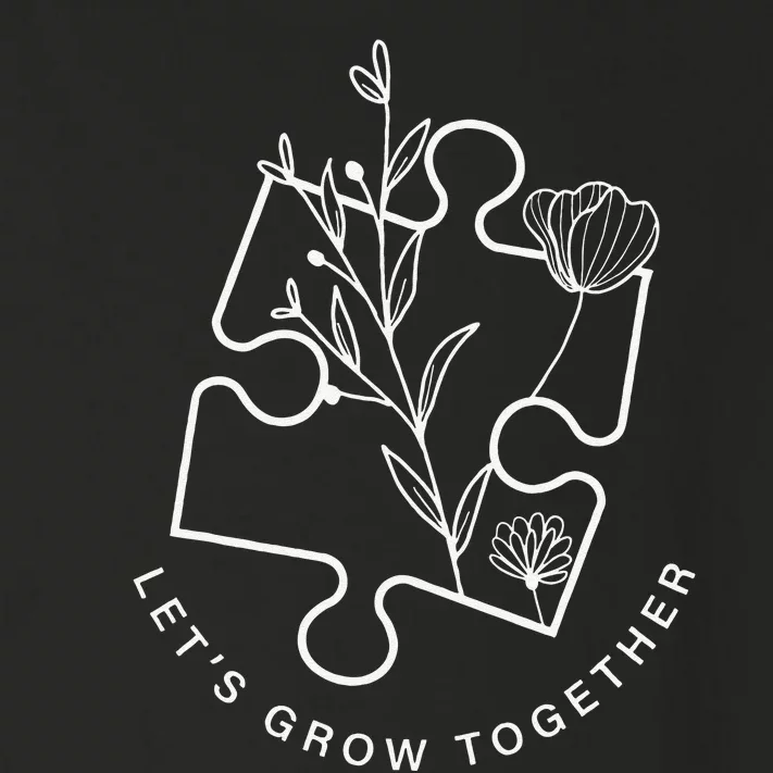 Autism Awareness Month Autistic Son Let's Grow Together Toddler Long Sleeve Shirt